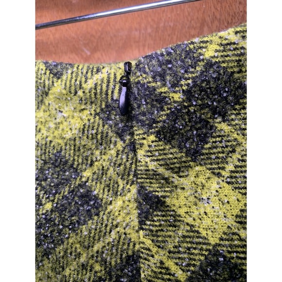 Zara Women's Mini Skirt M Yellow Black Plaid Checkered Short Mini 90s Clueless - Picture 4 of 7